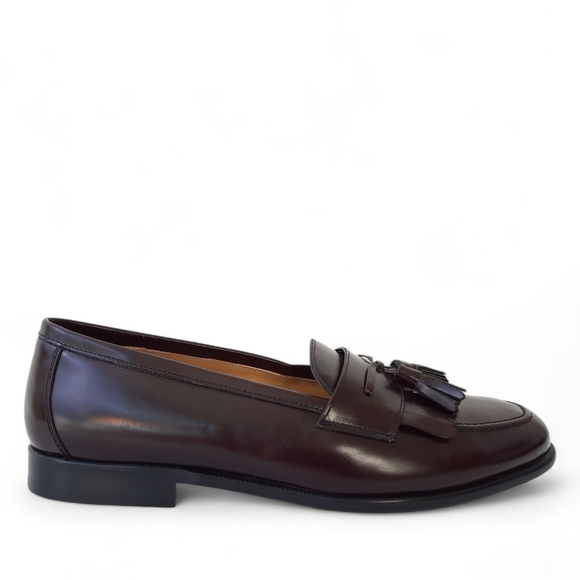 MEZLAN Kiltie Tassel Handcrafted Santander Loafer Calfskin Leather High Shine 8 - Picture 5 of 13